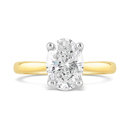 Oval Cut Diamond Solitaire Engagement Ring 2.09ct