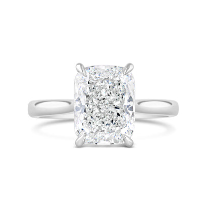 Cushion Cut Trellis Solitaire Diamond Engagement Ring 4.01ct