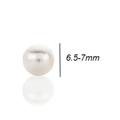 Japanese Akoya Pearl Stud Earrings 6.5-7mm