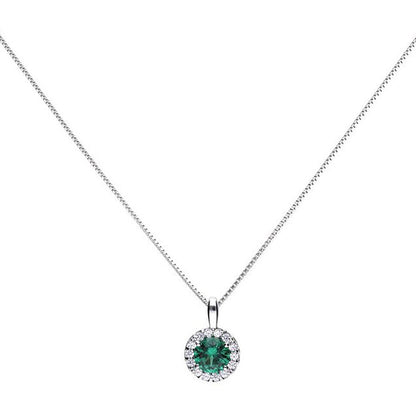 Emerald Green Solitaire Necklace