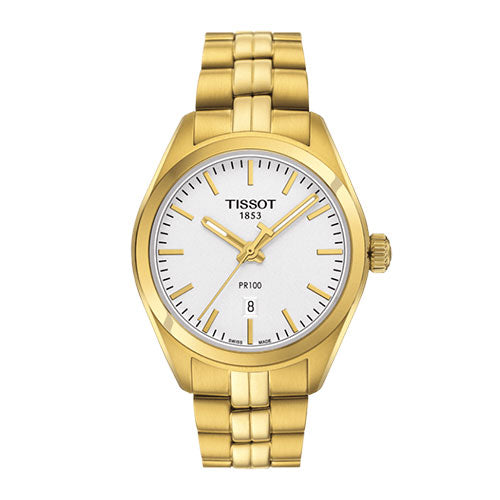 Tissot PR100 Gents Gold Watch T1014103303100