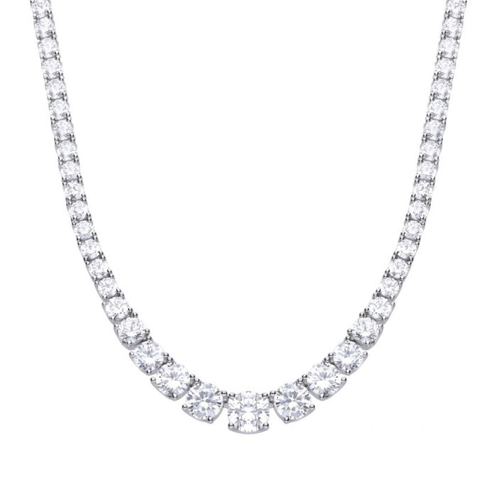 Graduated Cubic Zirconia Necklet