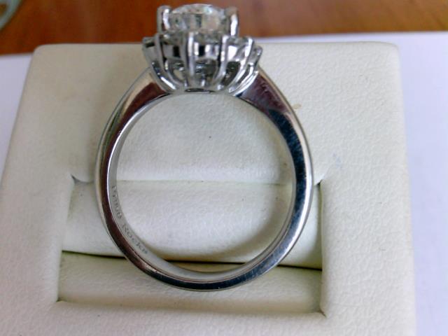 Pear Diamond Halo Engagement Ring 1.47ct
