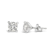Load image into Gallery viewer, Rocks Diamond Solitaire Stud Earrings - 1.23ct