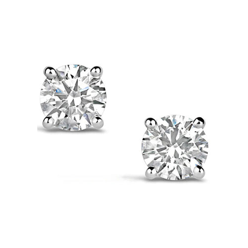 Rocks Diamond Solitaire Stud Earrings - 1.23ct