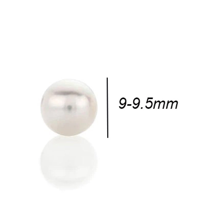 Japanese Akoya Pearl Stud Earrings 9-9.5mm