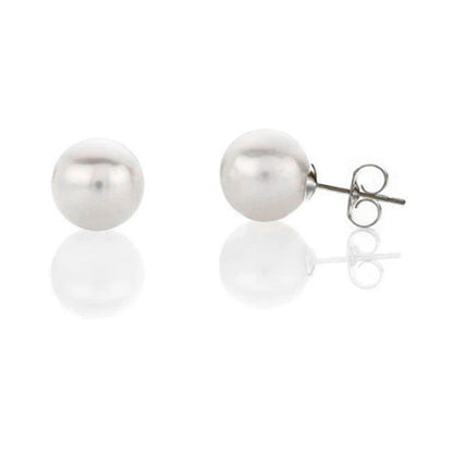 Japanese Akoya Pearl Stud Earrings 9-9.5mm