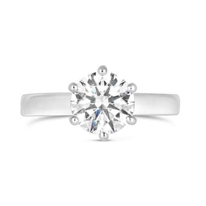 Round Brilliant Tulip Solitaire 0.50ct