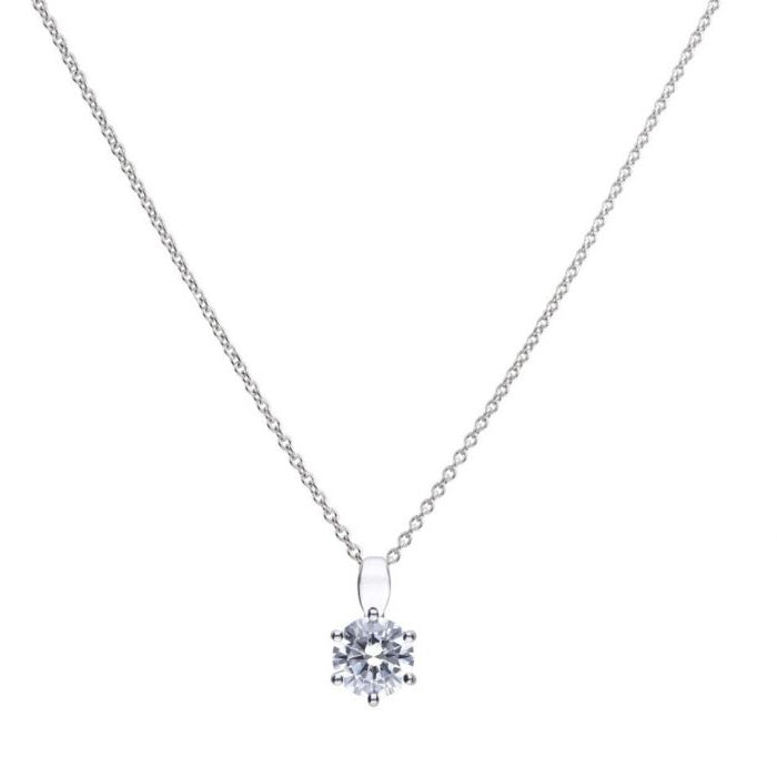 Cubic Zirconia Solitaire Necklace