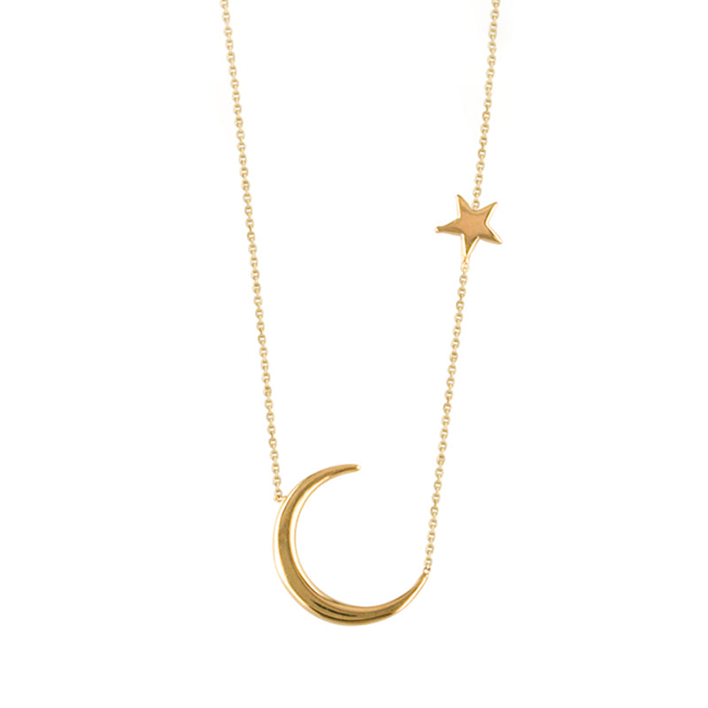 Moon &amp; Star Necklace