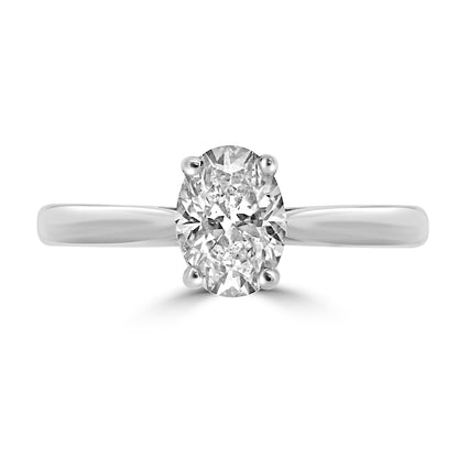 Oval Solitaire Engagement Ring 0.71ct