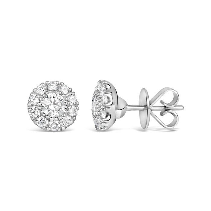 Rocks Diamond Halo Earrings