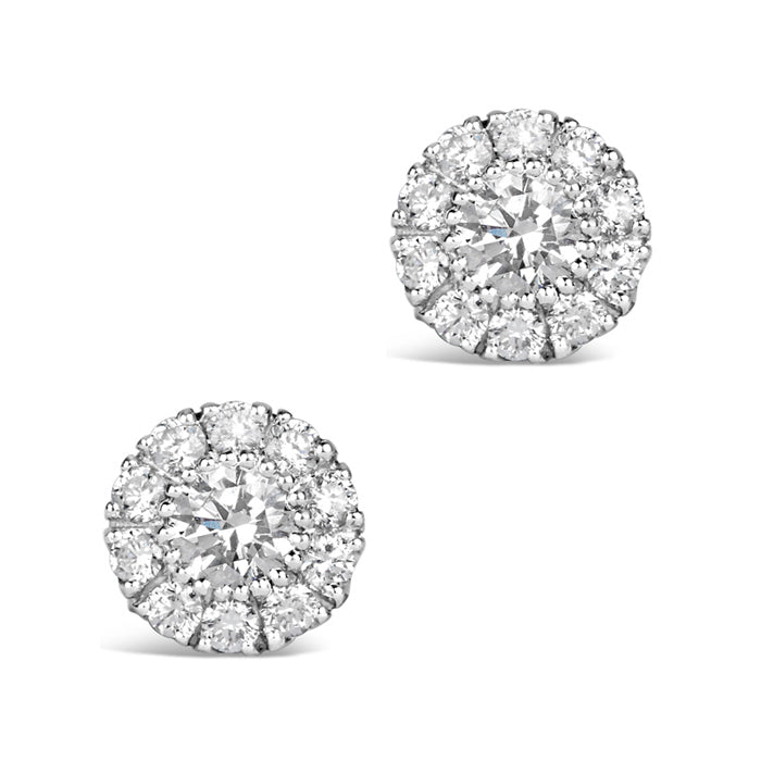 Rocks Diamond Halo Earrings