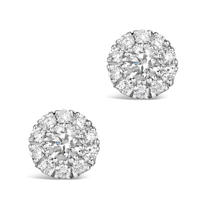 Rocks Diamond Halo Earrings