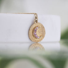 Load image into Gallery viewer, Pink Moon Disc Pendant