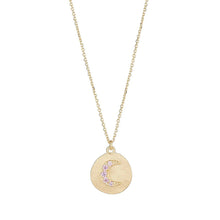 Load image into Gallery viewer, Pink Moon Disc Pendant