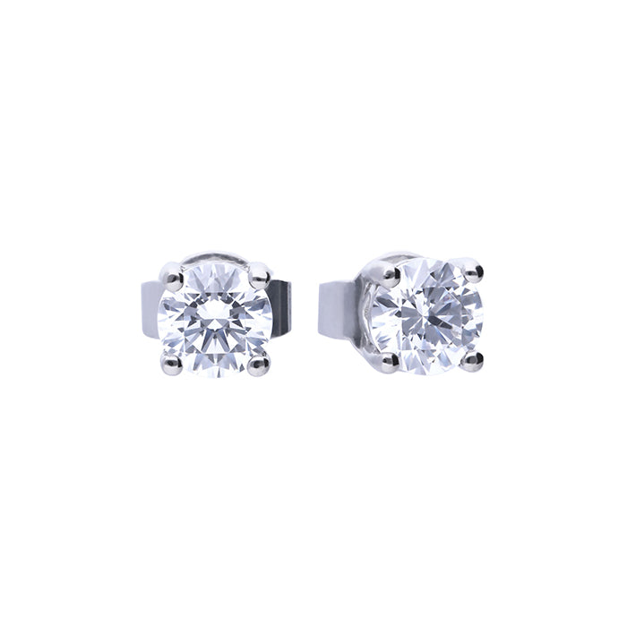 4 Claw CZ Solitiare Earrings