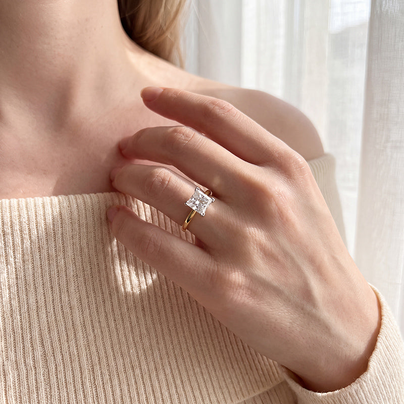 Princess Cut Solitaire Ring 5.08ct