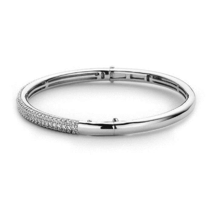 Ti Sento White Zirconia Bangle