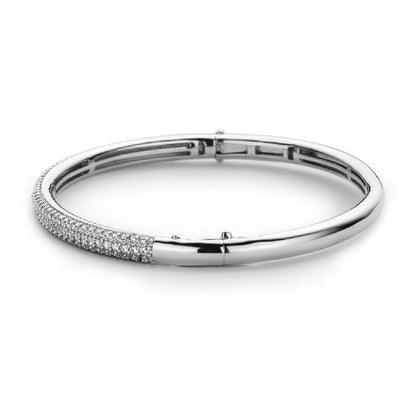 Ti Sento White Zirconia Bangle