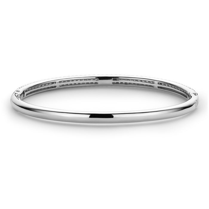Ti Sento White Zirconia Bangle