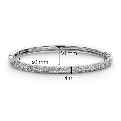 Ti Sento White Zirconia Bangle