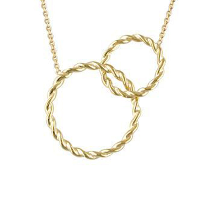 Twisted Linked Circles Necklace