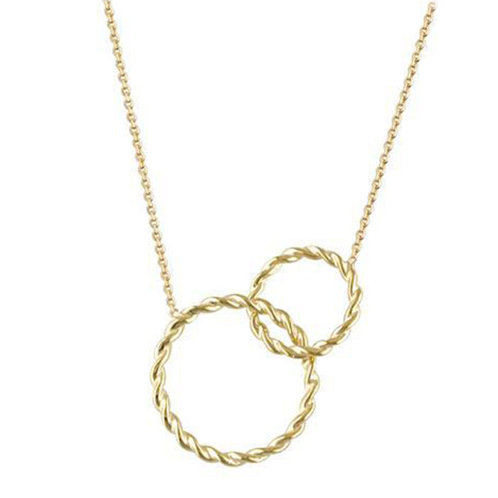 Twisted Linked Circles Necklace