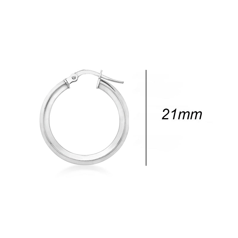 Round Hinged Creole Hoop Earrings