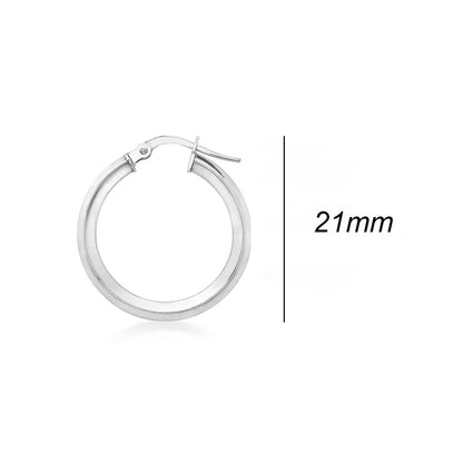 Round Hinged Creole Hoop Earrings