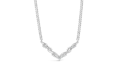 Rocks Twisted Wishbone Diamond Necklace