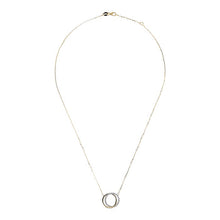 Load image into Gallery viewer, White Stone &amp; Double Circle Necklace