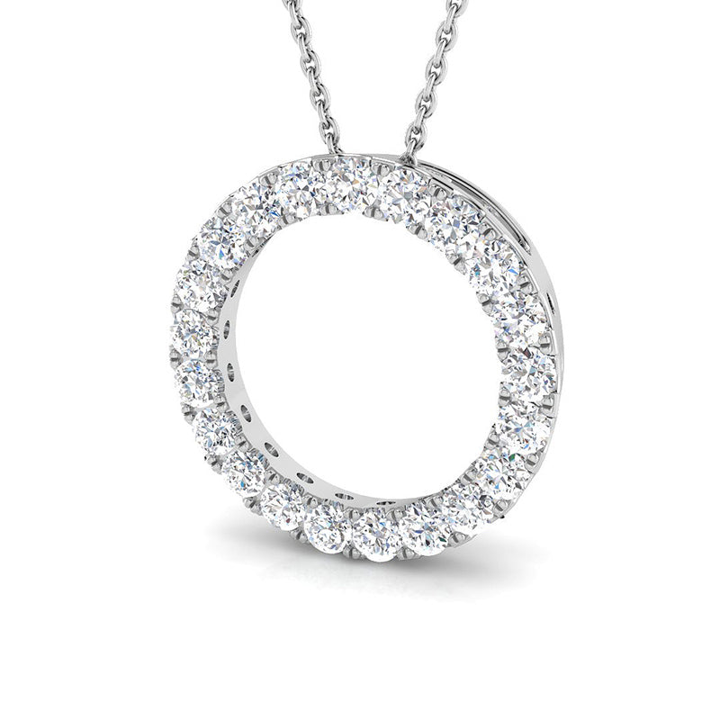 Rocks Diammond Circle Pendant - 1.01ct