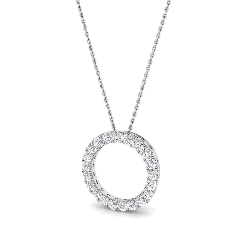 Rocks Diammond Circle Pendant - 1.01ct