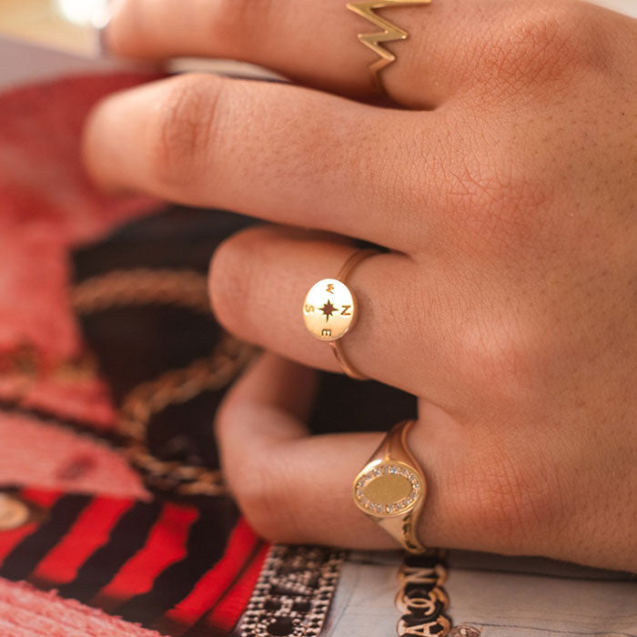 Rocks Compass Ring