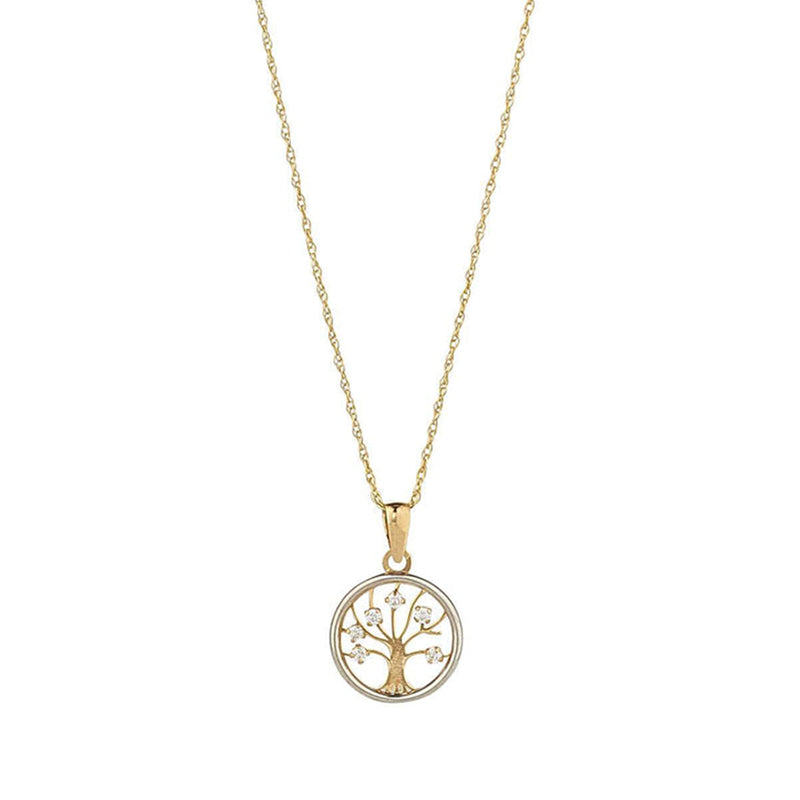 White Stone Tree of Life Pendant