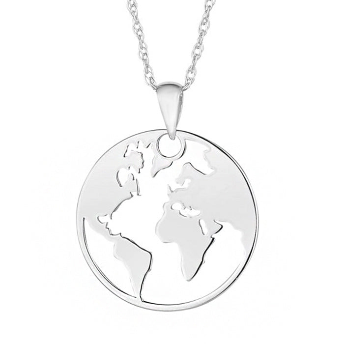 Map of the World Disc Pendant