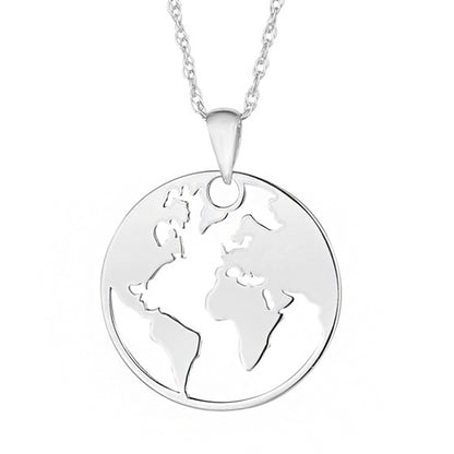 Map of the World Disc Pendant