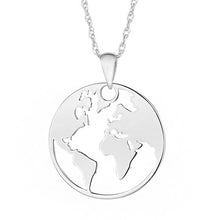 Load image into Gallery viewer, Map of the World Disc Pendant