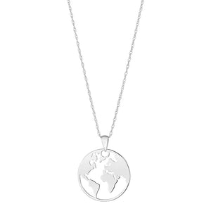 Map of the World Disc Pendant