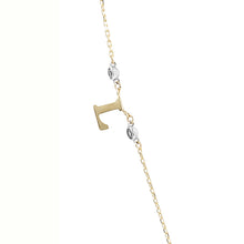 Load image into Gallery viewer, Two Tone White Stone &#39;Love&#39; Necklace