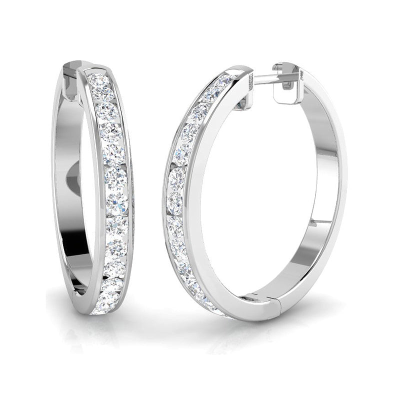 Diamond Hoop Earrings