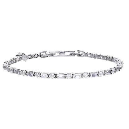 Baguette &amp; Round Cut Zirconia Bracelet