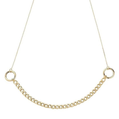 Circle &amp; Curb Chain Necklace