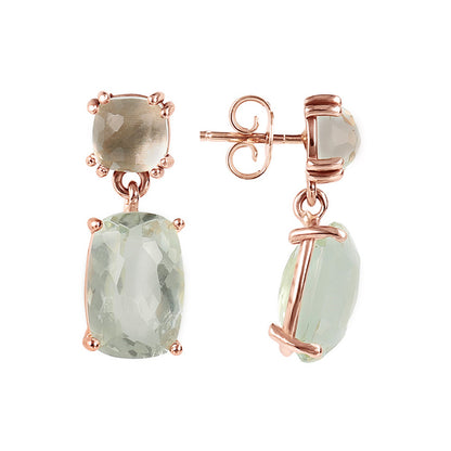 Green Amethyst Drop Earrings