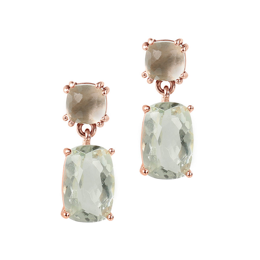 Green Amethyst Drop Earrings