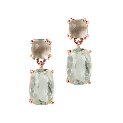 Green Amethyst Drop Earrings