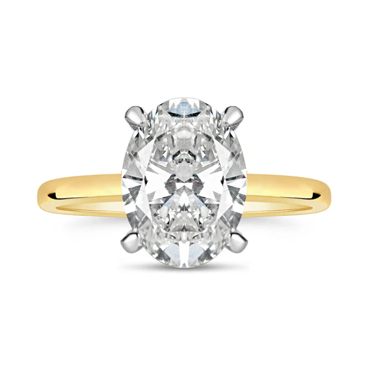 Oval Hidden Halo Solitaire 1.50ct