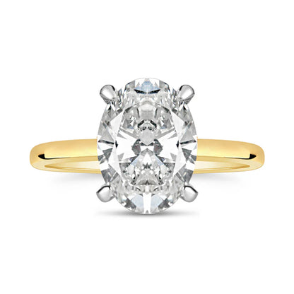 Oval Hidden Halo Solitaire 1.50ct