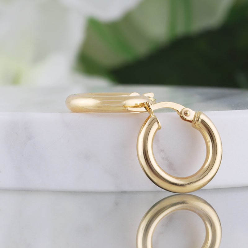 Round Tube Hoop Earrings